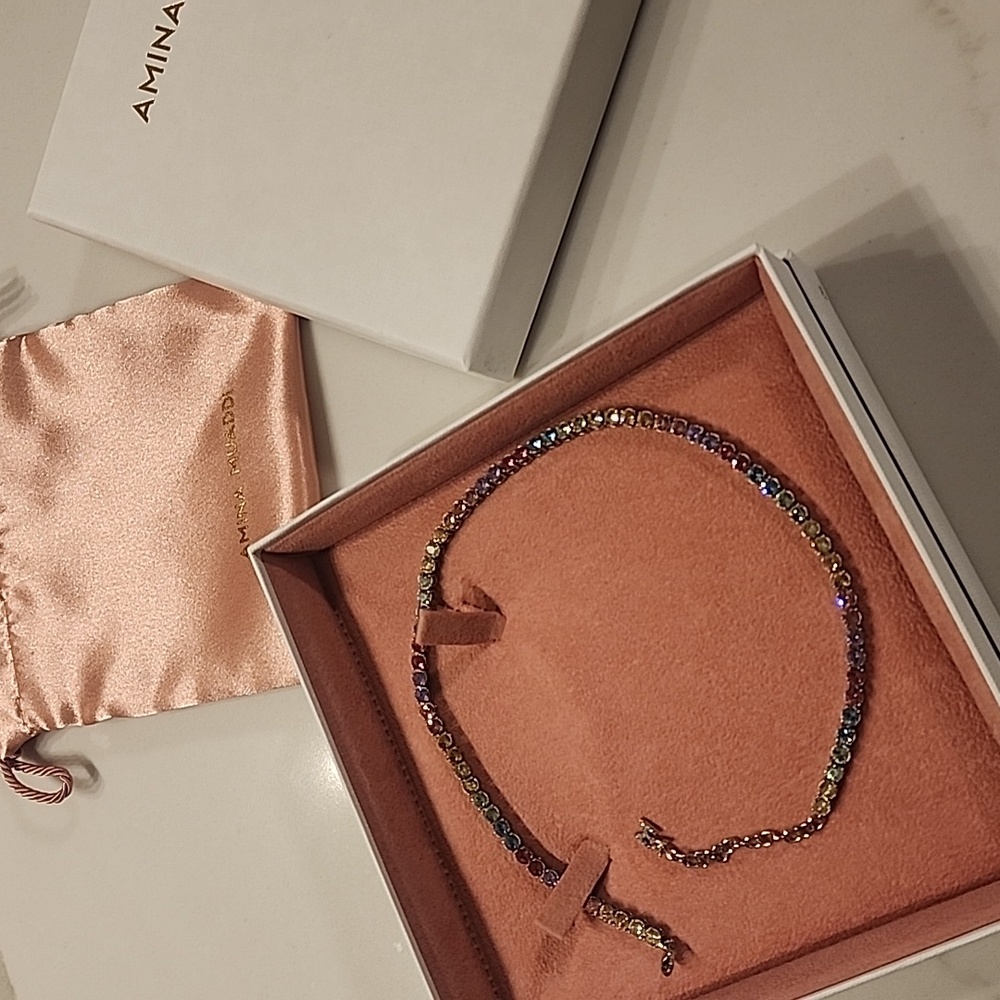 Amina Muaddi Tennis Necklace - Picture 4 of 5